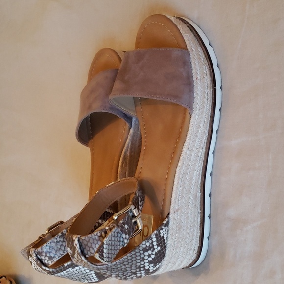 Dolce Vita Snake Print Espadrille Sandals - Picture 4 of 10